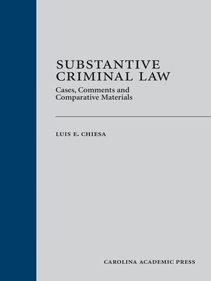 cover image of Substantive Criminal Law